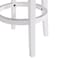 Alaterre Furniture Clara Swivel Bar Height Stool, White, 2PK ANCL04FDCR2 - alternate 5